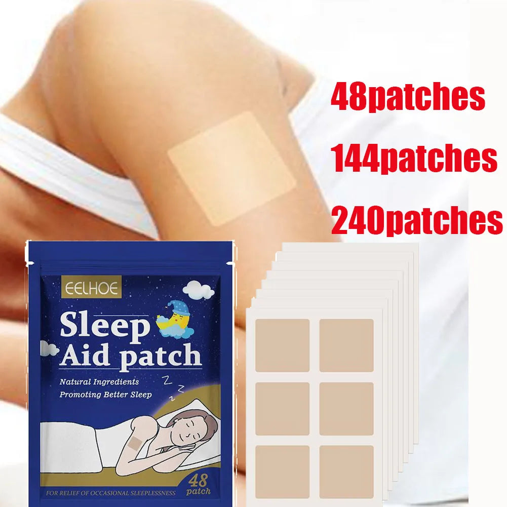 48/144/240Patches Sleep Patch Natural Sleep Aid Patch for Adults Kids Improve Sleep Cycle Nighttime Body Care