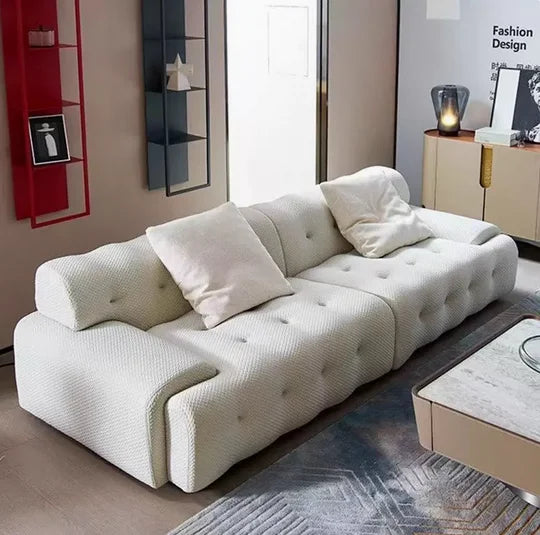 Italian Compressed Living Room Sofas Trendy Glam Modern Upholstered Living Room Sofas Comfy Simple Canapé Salon Home Furniture