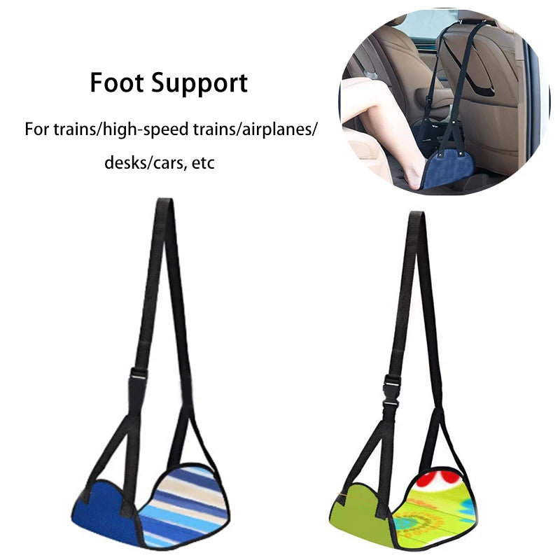 Portable Hammock Leg Rest Car Travel Rest Foot Pad Office Hanging Adjustable Simple Leg Hammock Aircraft Rest Foot Rest