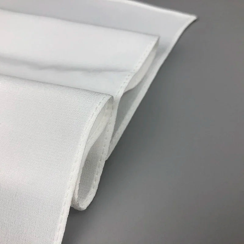 New Women Silk Scarf Square Neck Shawls  Lady White Solid  Bandana Hair Band Kerchief for DIY Painting