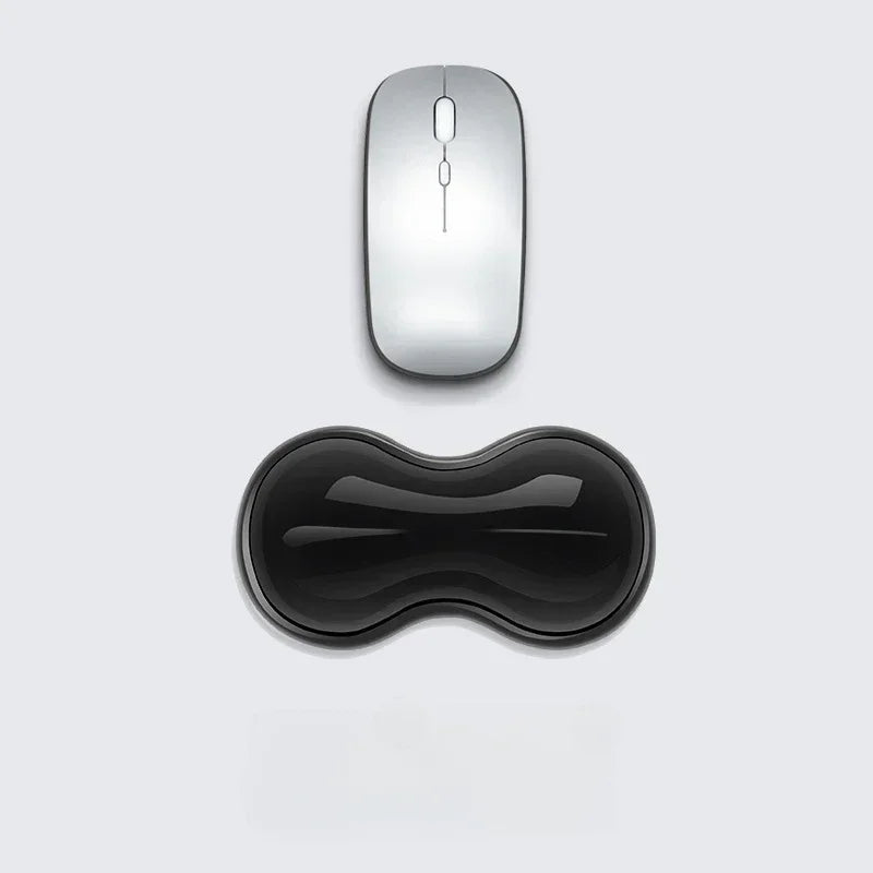 Mouse Pad with Wrist Rest, Keyboard Rest, Anti Slip Silicone Transparent Desktop Office Game Console, Mouse Wrist Rest
