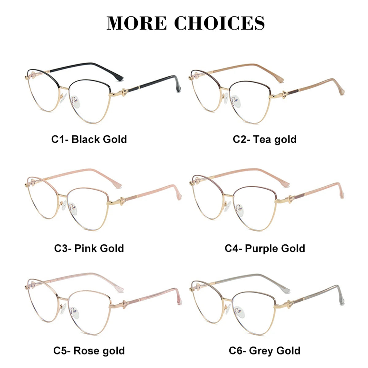 VICKY New Fashion Simple Cat's Eye Personalized Frame Design Women's Anti-Blue Light Reading Glasses Customizable Prescription