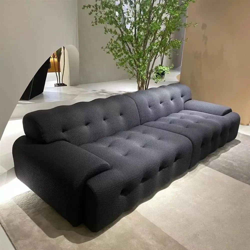 Italian Compressed Living Room Sofas Trendy Glam Modern Upholstered Living Room Sofas Comfy Simple Canapé Salon Home Furniture
