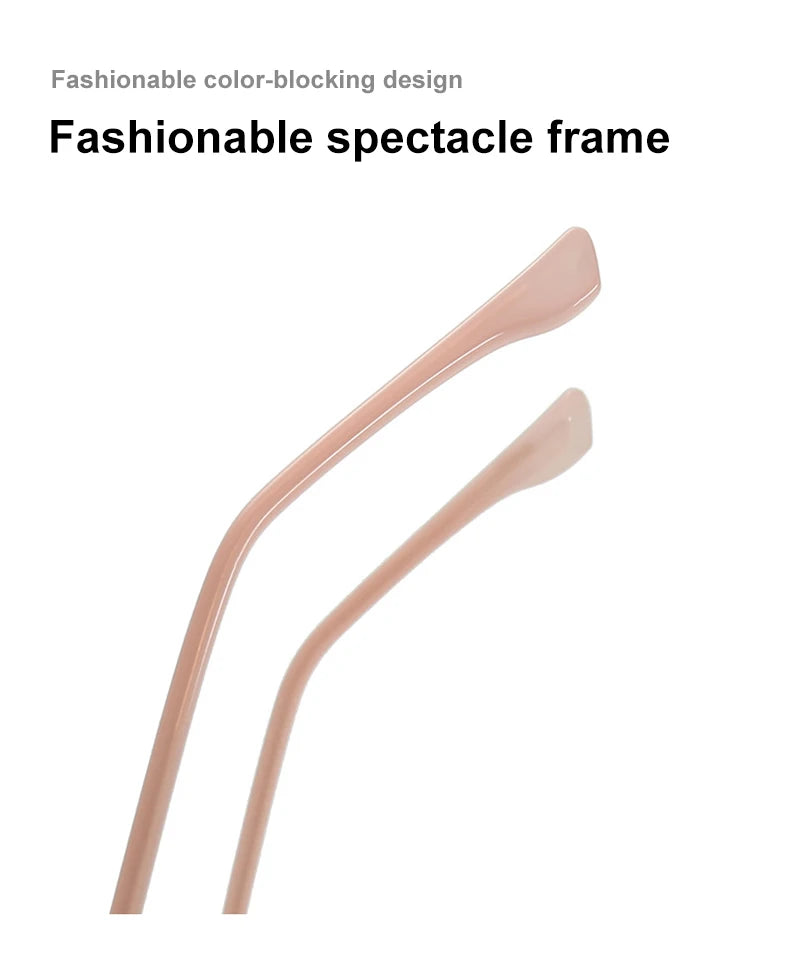 VICKY New Fashion Simple Cat's Eye Personalized Frame Design Women's Anti-Blue Light Reading Glasses Customizable Prescription