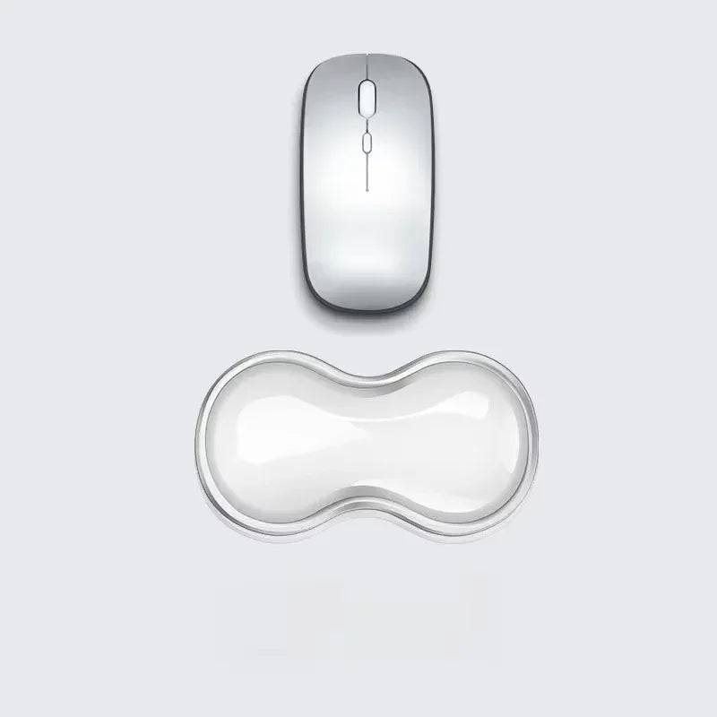 Mouse Pad with Wrist Rest, Keyboard Rest, Anti Slip Silicone Transparent Desktop Office Game Console, Mouse Wrist Rest
