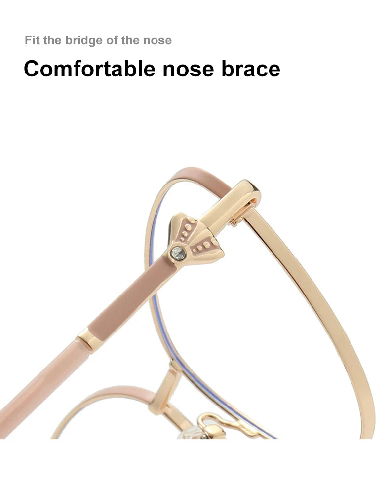 VICKY New Fashion Simple Cat's Eye Personalized Frame Design Women's Anti-Blue Light Reading Glasses Customizable Prescription
