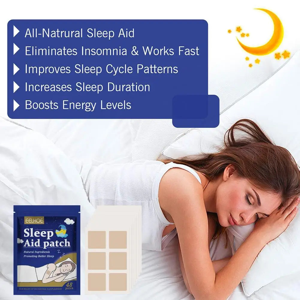 48/144/240Patches Sleep Patch Natural Sleep Aid Patch for Adults Kids Improve Sleep Cycle Nighttime Body Care