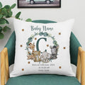 Personalized Safari Animal with Name Pillow Case Nursery Cushion Cover Bedroom Kids Wild Party Decor Pillowcase Baby Shower Gift